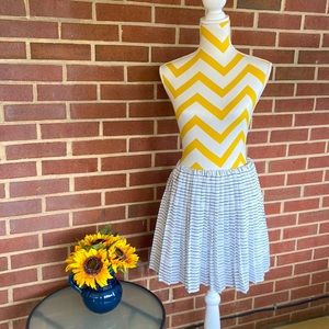 BR Striped Pleated Skirt
